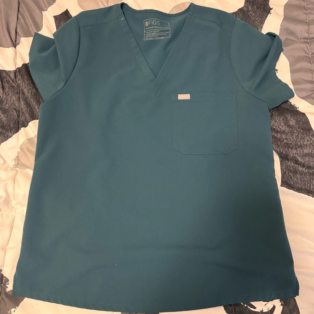 Figs Caterina Top XL Caribbean Blue